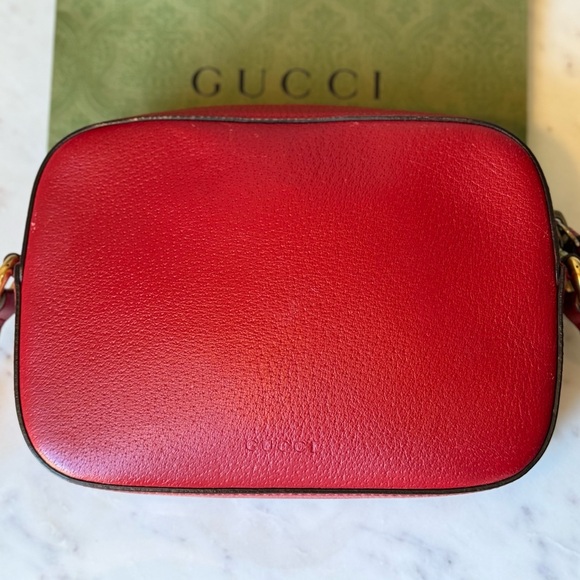 Gucci Web Animalier Crossbody Bag. Red - Picture 2 of 14